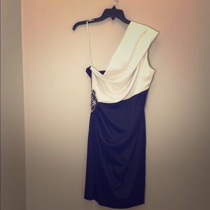 One Shoulder Silk Cocktail Dress